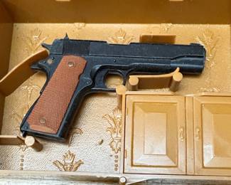 Marx U.S. Army . Automatic Miniature Toy Cap Gun in Display Case