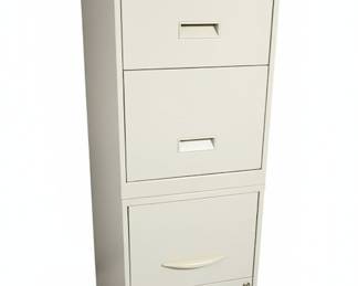 Vintage 4-Drawer Metal Filing Cabinet