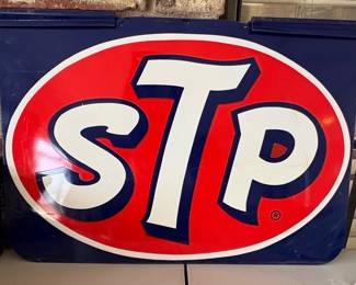 STP Oil Treatment Metal Sign