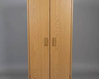 Vintage Oak Laminate Storage Cabinet