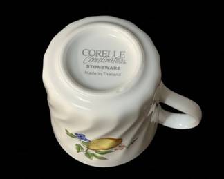 Corelle Coordinates Chutney Stoneware Fruit Pattern Mugs and Platter Set second image