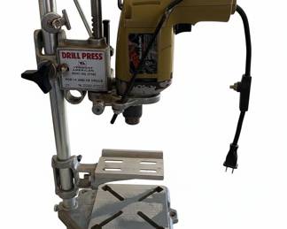 Vermont American Drill Press with Black  Decker Drill