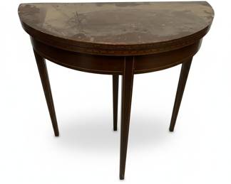 Antique Federal Mahogany Demilune Console Table