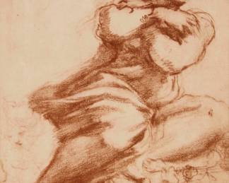 453 After Antonio Allegri Da Correggio (1489-1534) Reproduction print of "Vierge, tournée ver la droite, et putti" Offset lithograph on paper Unsigned Sight: 9" H x 6.75" W Estimate: $100 - $200