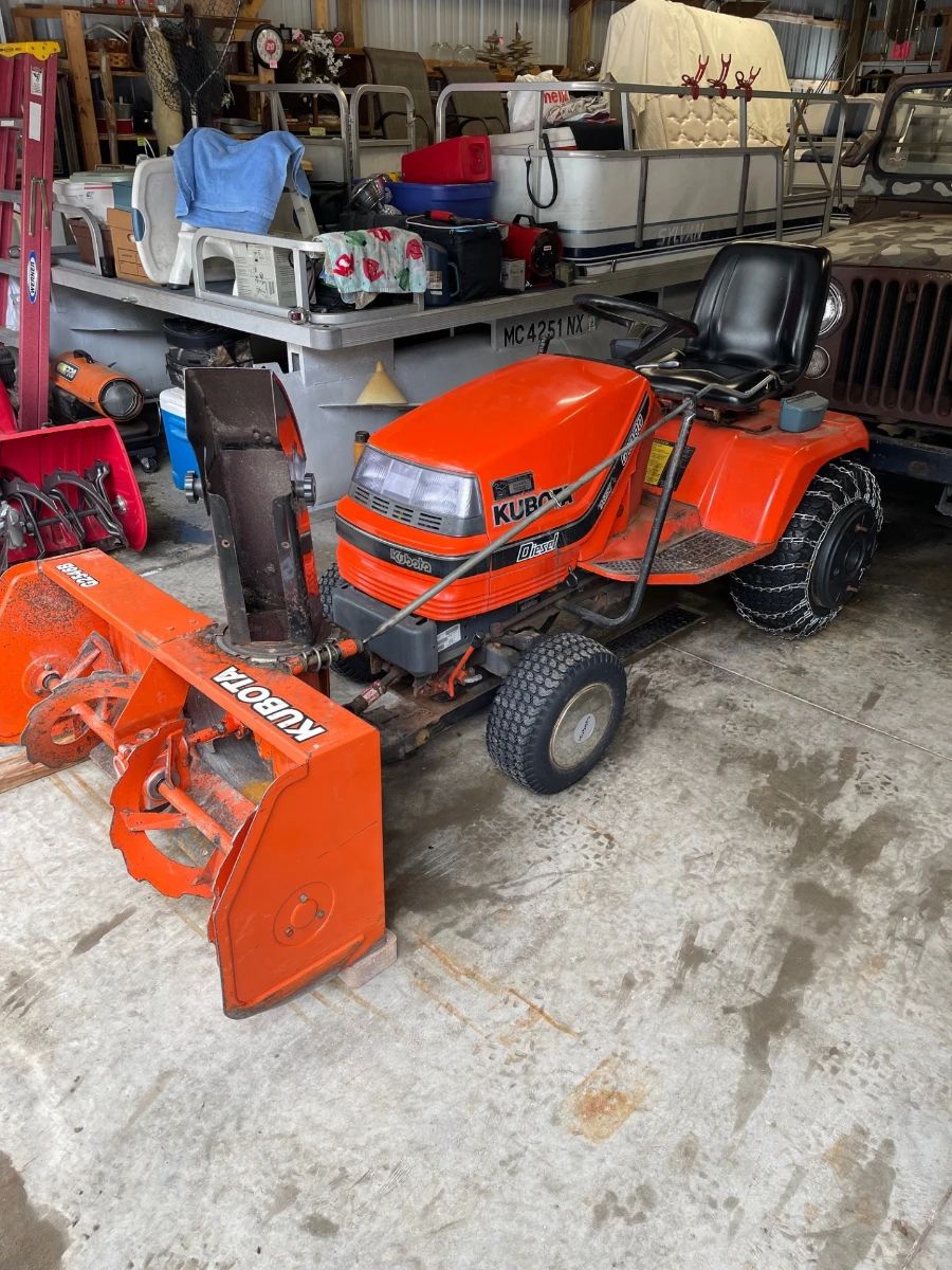 . . . great riding mower/snow plow combo