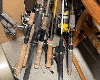 … multiple fishing rod amd reel combos 