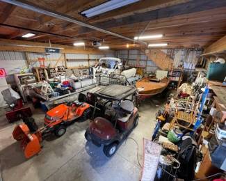 … golf cart, tractor, and boat