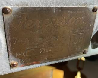 . . . Ferguson identification plaque