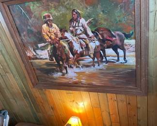 … Native American art oil by Fred Peterson 