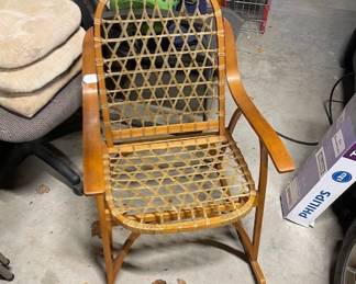 … great rustic snowshoe chair -- how creative!