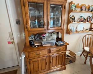 . . . nice oak china hutch