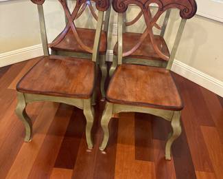 NOW $45. Set of 4 solid wood chairs.