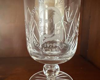 CAVAN CRYSTAL Ireland 1979 Visit of POPE JOHN PAUL II to USA 6"h Goblet