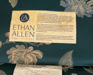 Small lounge chair with 2 matching pillows by Ethan Allen