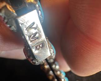 Sterling Silver Navajo Squash Blossom Necklace & Earrings