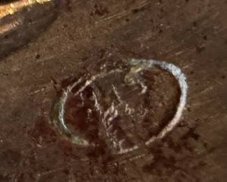 Sterling Silver with Glass Wave Motif Brooch