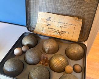 Antique Bocce Ball Set