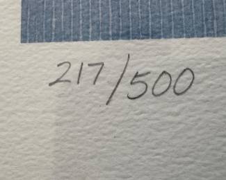 Framed Original Serigraph "Market Square I" Signed Peter Lynn @1989 - Edition - 217/500 (32"H x 26"W)