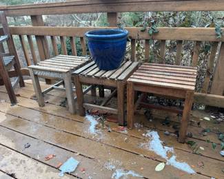 Barlow Tyrie Outdoor Teak Side Tables (16-1/2"W x 16-1/2"L x 16"H / 3 Available)