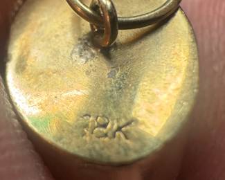 18K Gold & Green Jade Brazilian Figa Hand Pendant