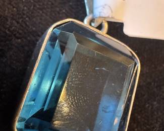 Sterling Silver & Aquamarine Pendant