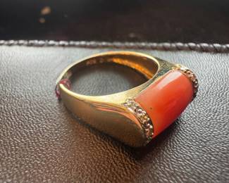 14K Gold & Marcasite Ring