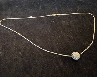 Sterling Silver Necklace with Round Pendant