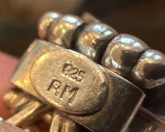 Sterling Silver & Cushion Cut Gemstone Bracelet