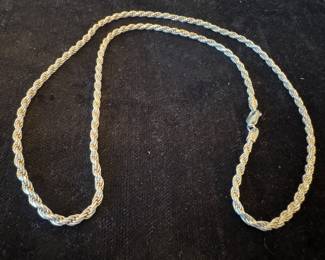 Heavy Sterling Silver Necklace 