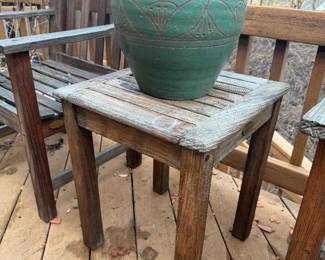 Park Place Outdoor Teak Side Table (17"W x 17"L x 21"H) 