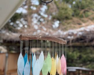 Rainbow Glass & Driftwood Wind Chime by My Family House