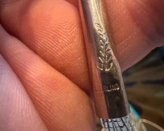 Sterling Silver Liquid Tubular & Turquoise Necklace