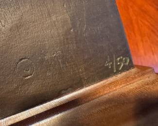 Mounted Bronze Medicine Buffalo Inscribed "CUTAPUIS" Signed John Louis Clarke - Edition 4/50 