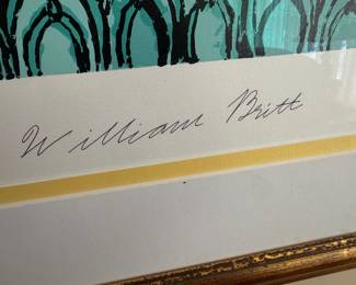 Framed Original Print "Beach Sandals" Signed William H. Pote - Edition 29/500