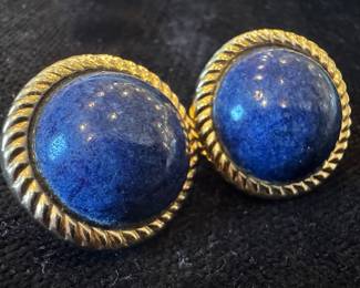 14K Gold & Lapis Earrings