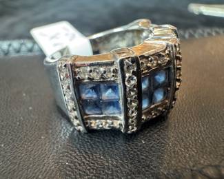 Sterling Silver & Sapphire Ring