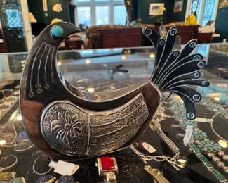 Taller Tinta Silver Plated Bird Sculpture