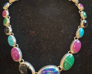 Sterling SIlver & Vintate Artisian Necklace