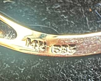 14K Gold & Marcasite Ring