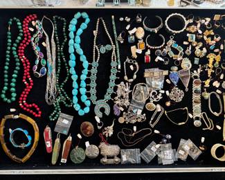 Huge Collection of Gold, Costume, Silver, Wristwatches, Cuff Links and Various Jewelry