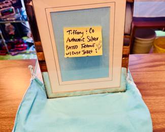 Tiffany & Co Silver Plated 8x10 Picture Frame with dust jacket & original box 