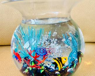 OGGETTI Elio Raffaeli Murano Art Glass
Aquarium Large Fish Bowl