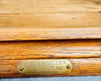 Curved glass antique showcase by Alex h. Revel & co Chicago 