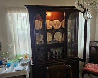52" lighted China cabinet $200