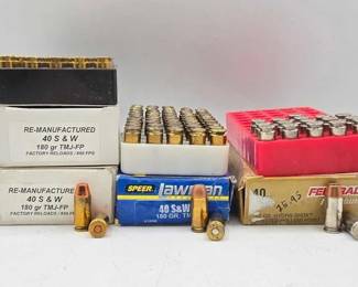 1160  40 SW 180 gr. TMJ Ammo  40 SW 165 gr. HydraShok Ammo 