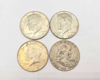 123  4 Half Dollar Coins 