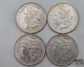 50  4 Morgan Silver Dollars 