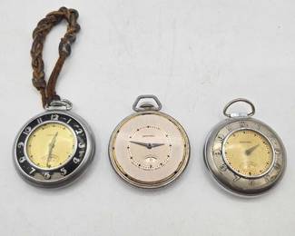 169  3 Pocket Watches 