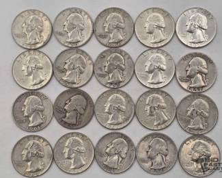 104  20 90 Silver Quarters 124.1g 