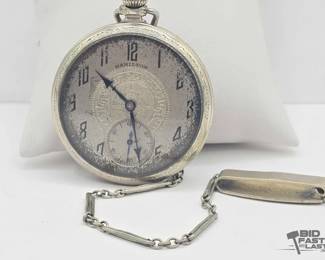 126  Vintage Hamilton 912 14kt Gold Filled Pocket Watch 